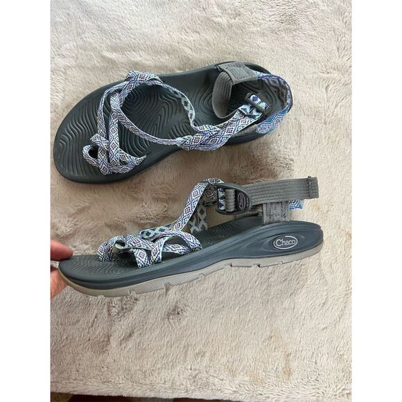 Chaco Women's Strappy Sport Hiking Sandals Blue Size 7 - Picture 5 of 8